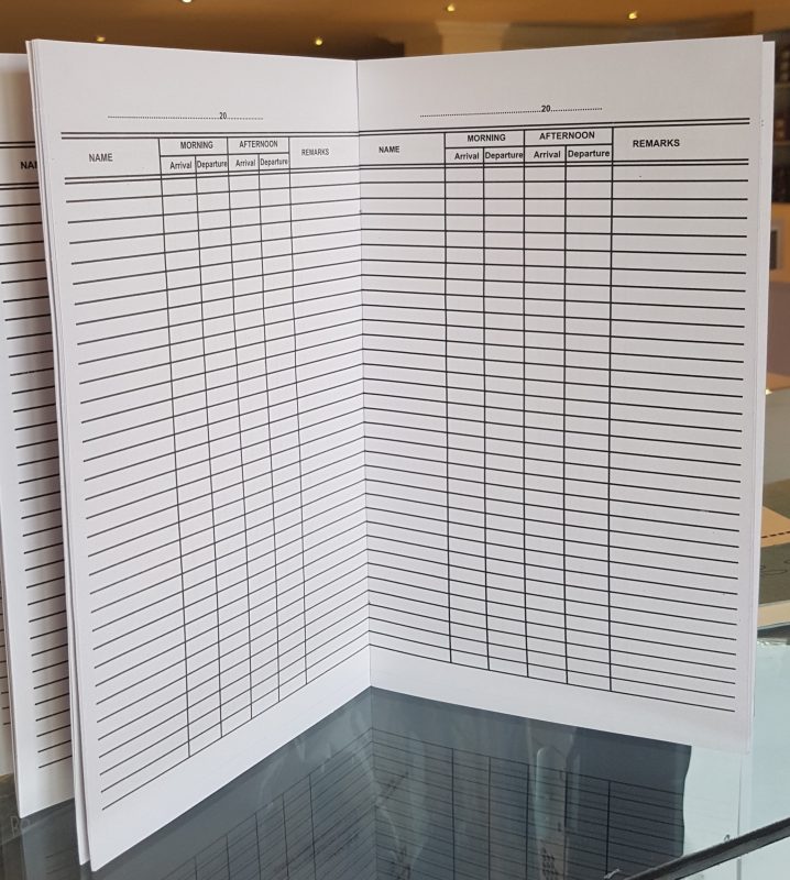 Attendance Book Medium Size